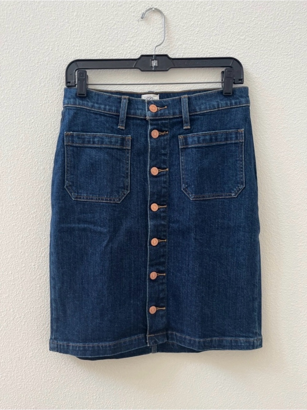 J. Crew Button-Front Denim Skirt